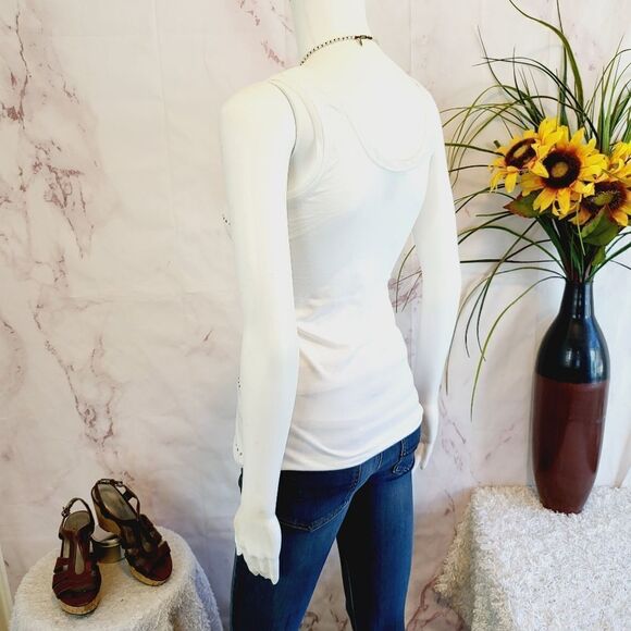 White House Black Market silver stud detail tank top - Picture 5 of 8
